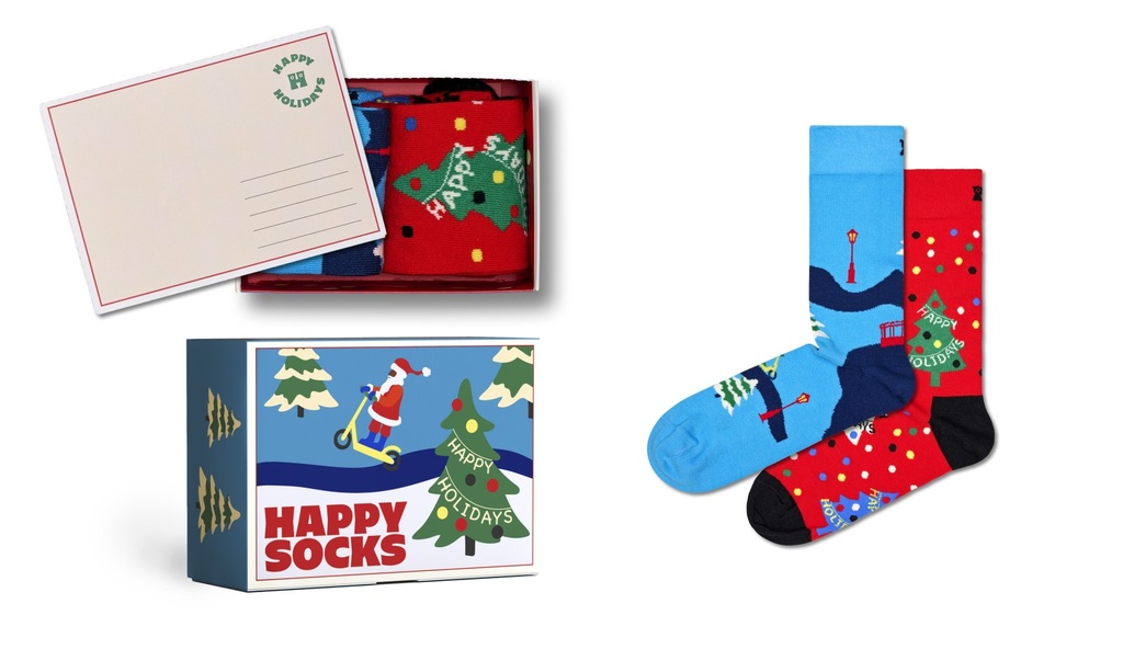 Happy Socks 2-pack Happy Holidays Gift Set